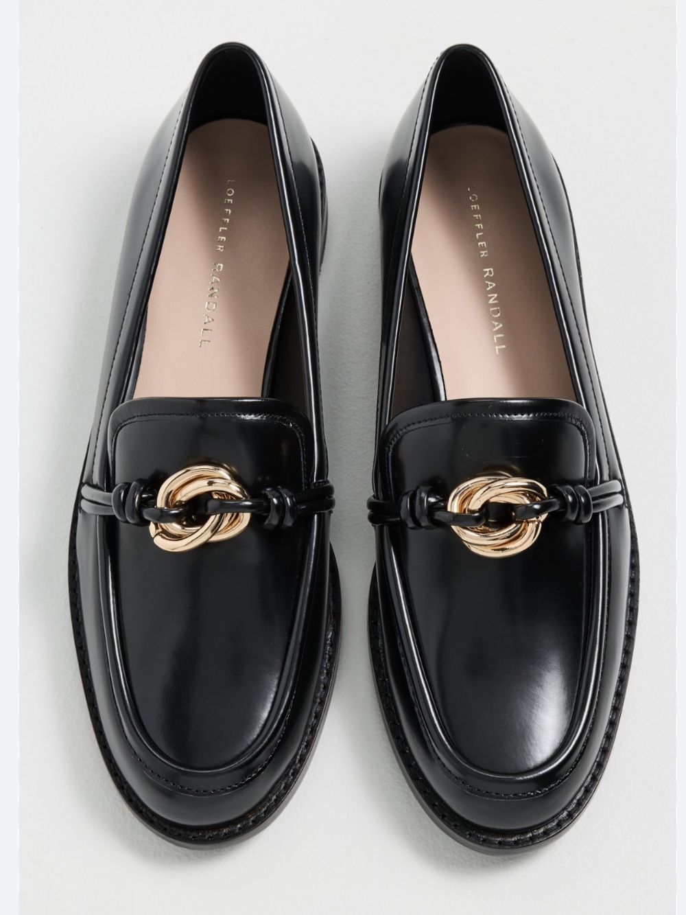 Loeffler Randall Black Roma Leather Loafers